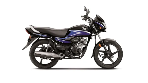 Honda Shine 100 Black with Blue Stripes